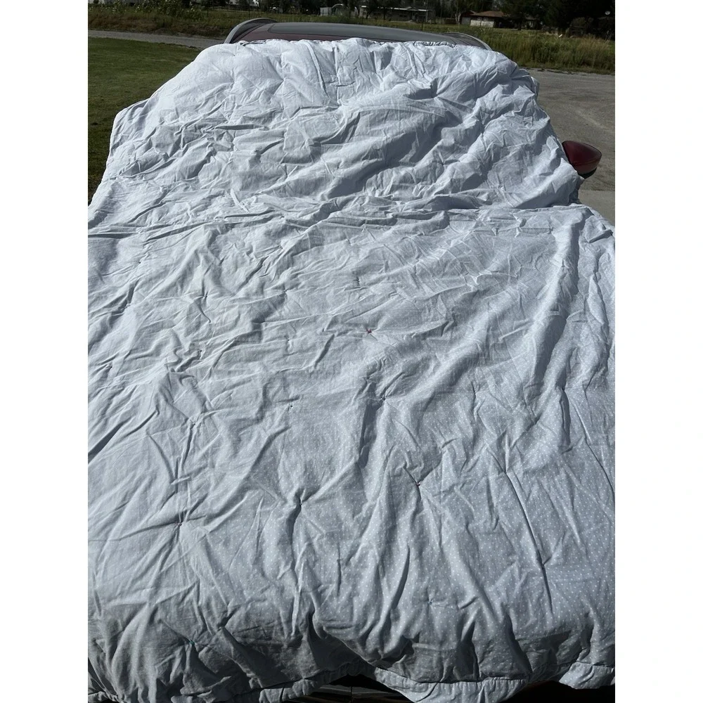 Handmade Patchwork Tied Quilt Full Queen 98x72 Minky Mixed Fabric Cozy